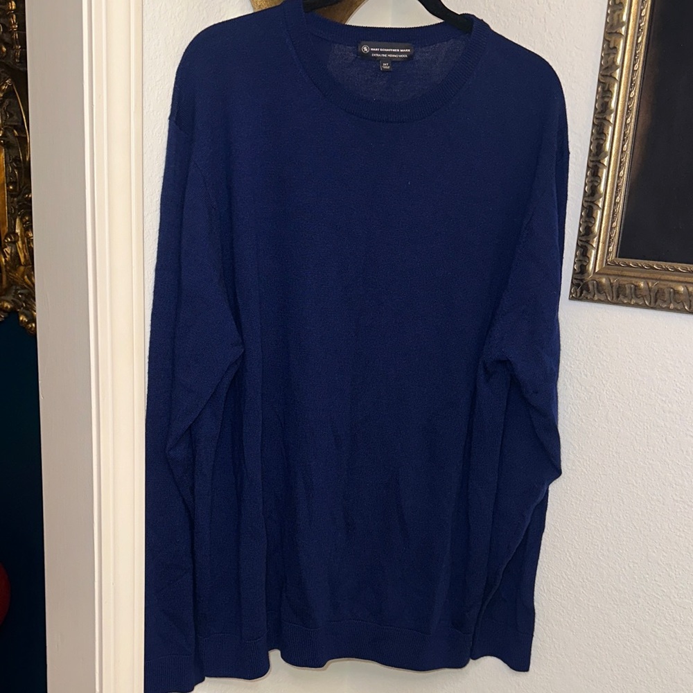 Hart Schaffner Marx Navy/Royal blue Crewneck Sweater Sz 2x